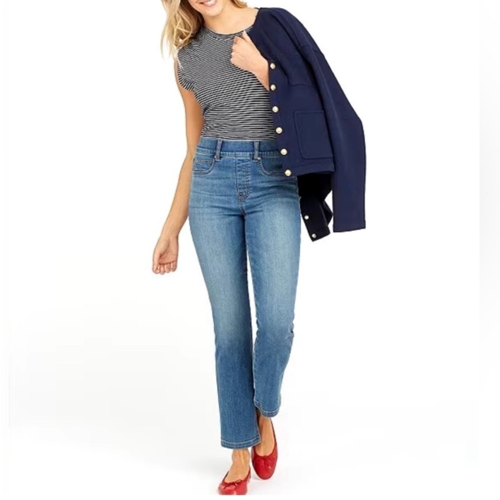 SPANX Straight Leg High Rise Jeans